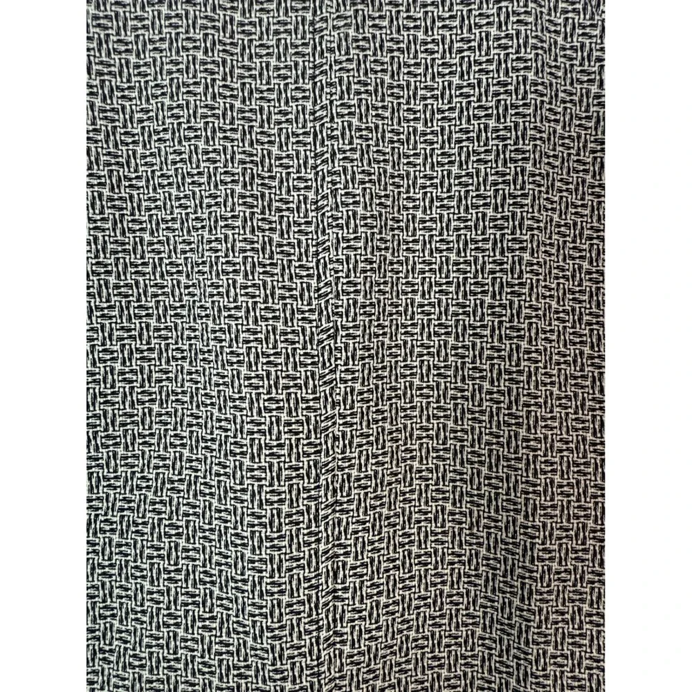 Evan Picone Womens 20W Black White Geometric Print Cropped‎ Jacket Blazer